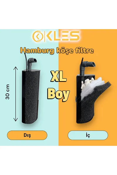 HAMBURG KÖŞE FİLTRE XL BOY 30 CM KLES