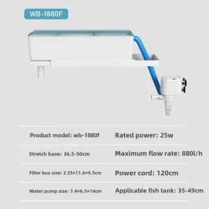 WaterBear 1880F Akvaryum Tepe Filtre 25w 880 l/h